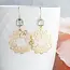 A Pocket of Posies Gold Filigree and Aqua Glass Earrings