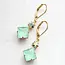 A Pocket of Posies Mint Drop Earrings | Vintage Glass Jewels