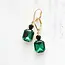 A Pocket of Posies Emerald  Green Earrings | Vintage Glass
