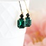 A Pocket of Posies Emerald  Green Earrings | Vintage Glass