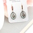 A Pocket of Posies Aqua and Pink Roses Earrings - Floral Bouquet