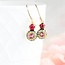 A Pocket of Posies Small Glass Drop Earrings - Deep Pink, Mint Opal & Rose Pink
