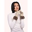Powder Design Ltd Bettina Faux Suede/Fur Gloves in Cream