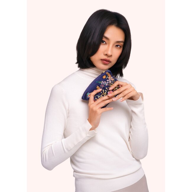 Powder Design Ltd Navy Floral Hedgerow Mini Pouch