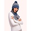Powder Design Ltd Agatha Pompom Hat in Denim Mix