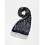 Fable England Midnight Garden Long Jacquard Scarf in Navy