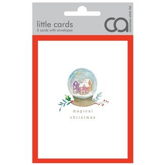 Boxed Cards - Pack of 5 - magical christmas - snowglobe