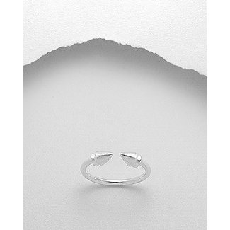 Sterling Ring- Pointed Adjustable