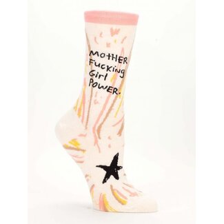 Blue Q Crew Socks-Mother F*cking Girl Power