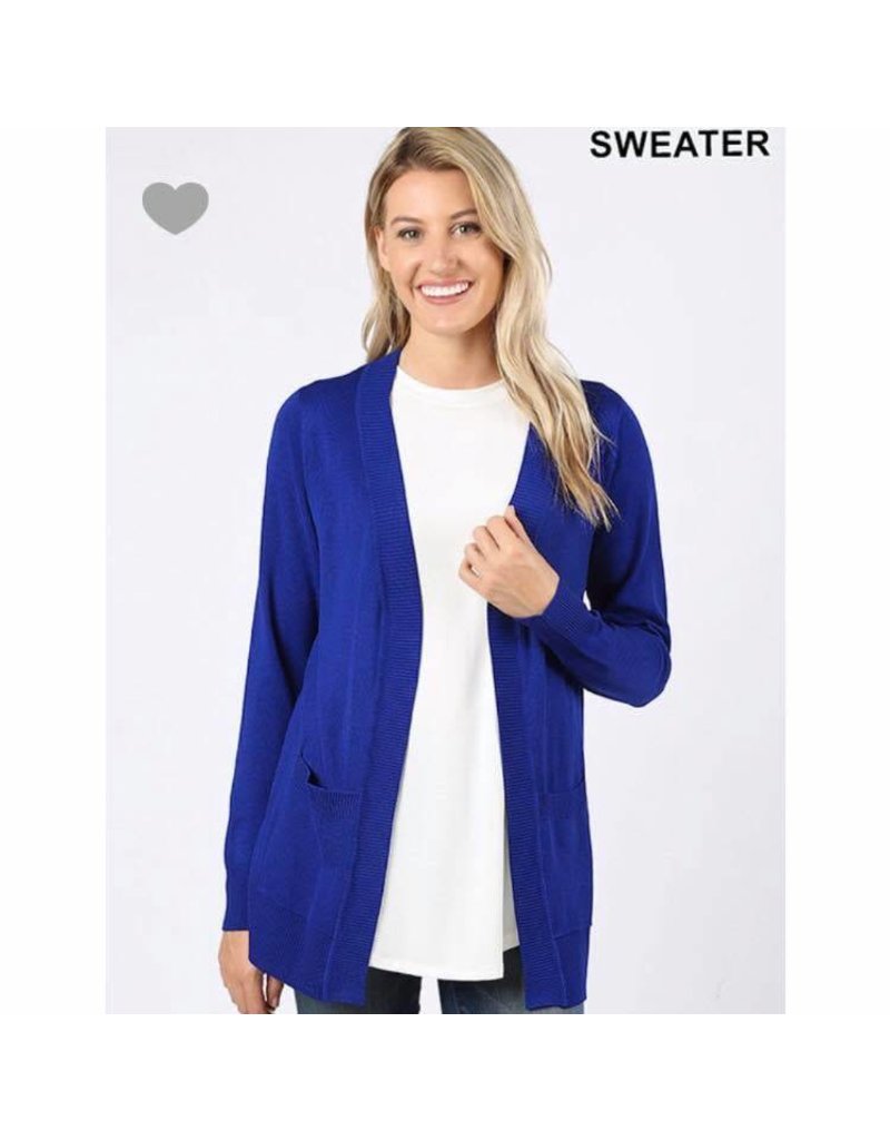 open cardigan with pockets