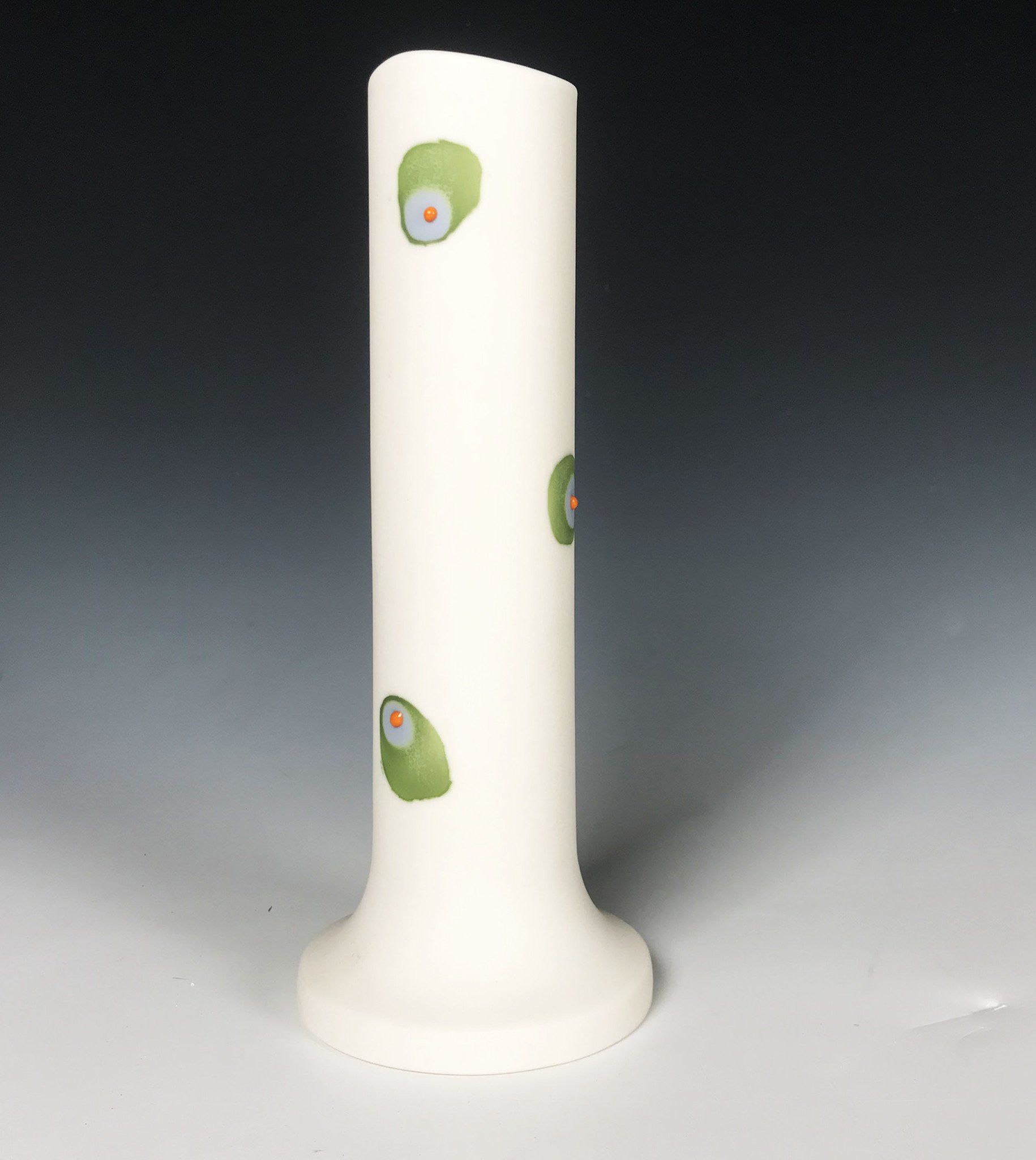 Sandra Torres Green Dots Tall Vase