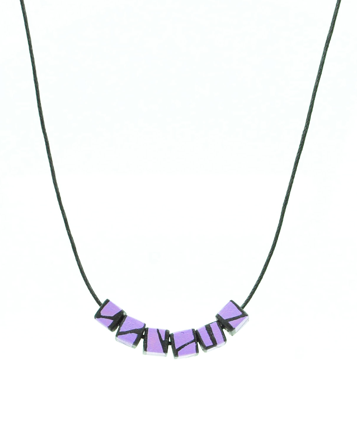 Hue+Wood Jewelry Minimal Purple Cube Necklace