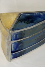 James Tingey Blue Triangular Lidded Jar