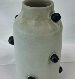Jeein Ahn White Vase with Black Bulbs