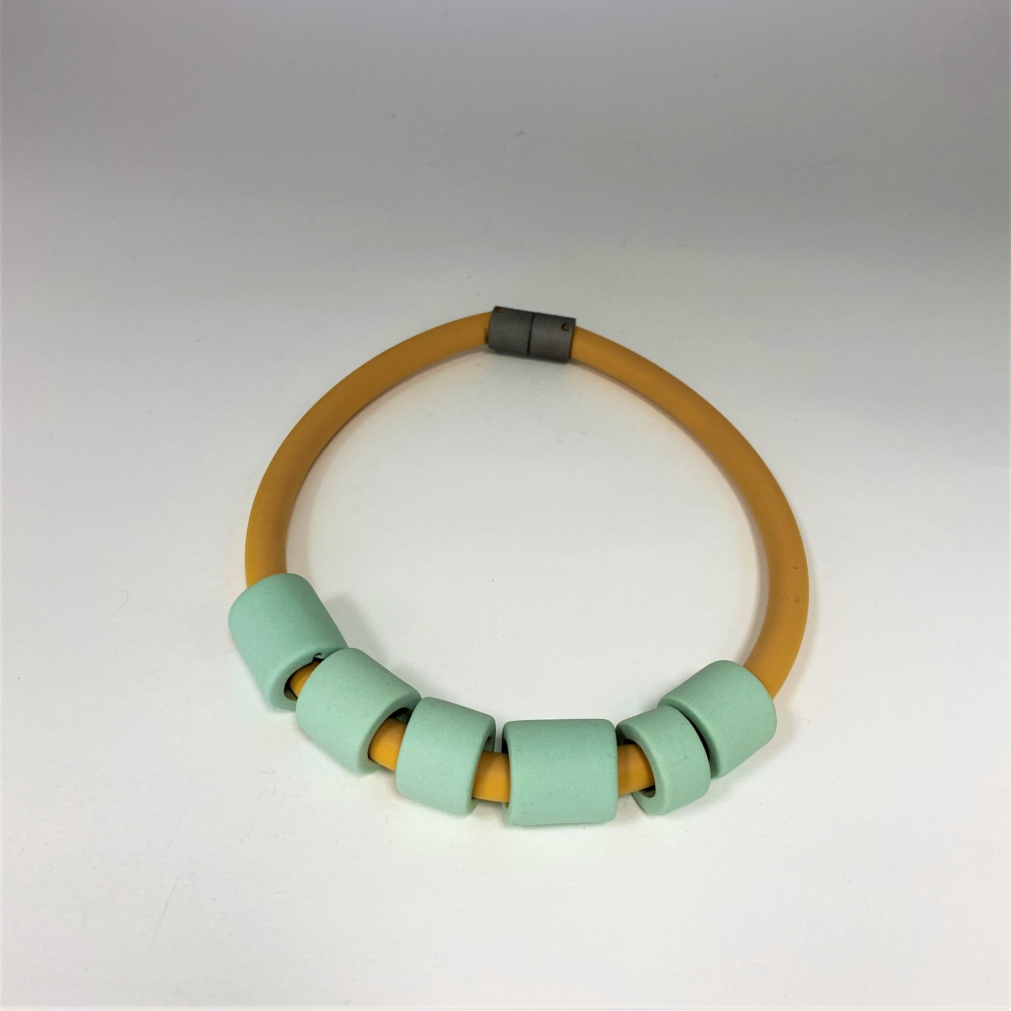 Maia Leppo Blue Thick Tubes Necklace