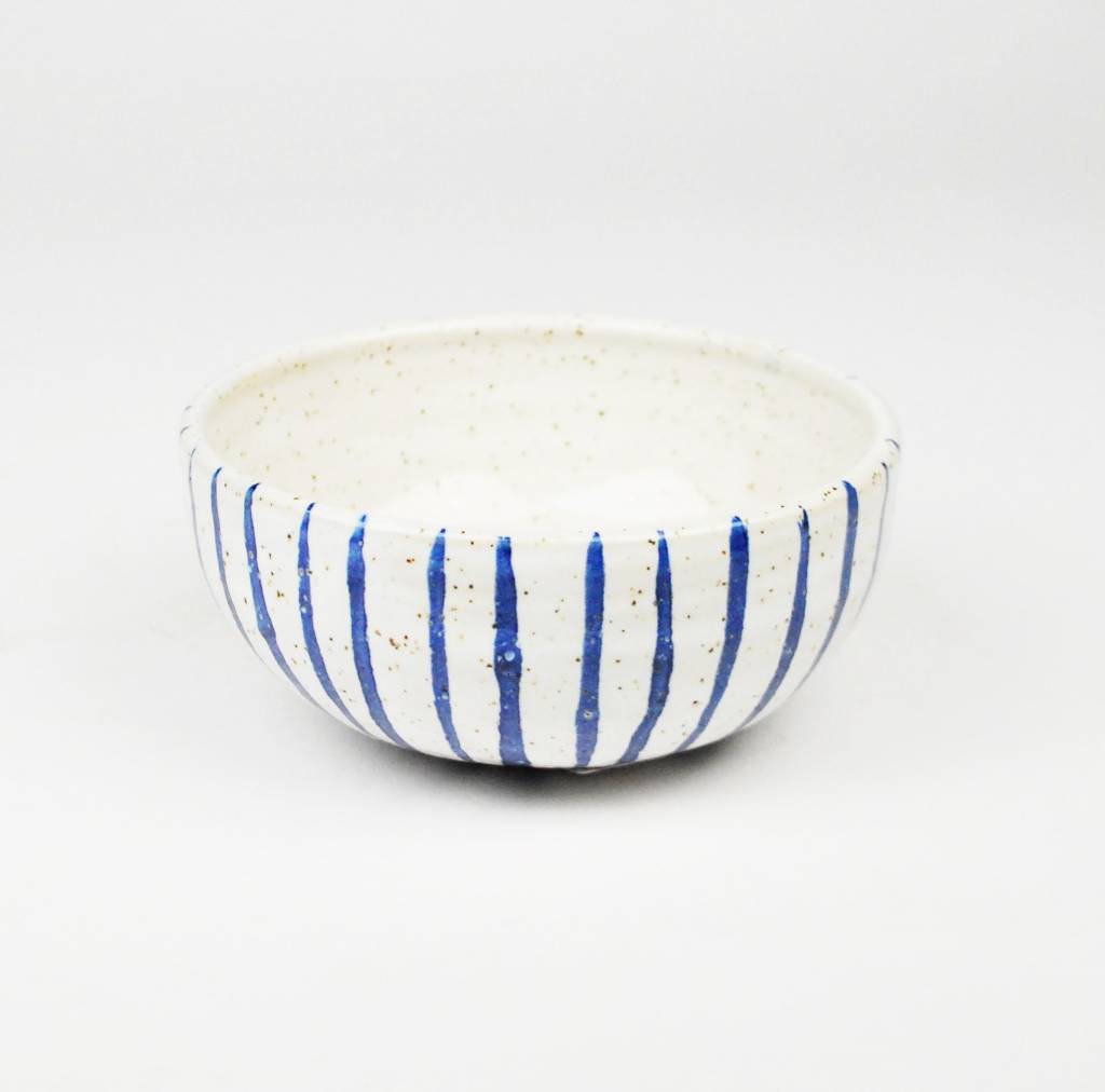 Natan Moss Blue Stripe Bowls