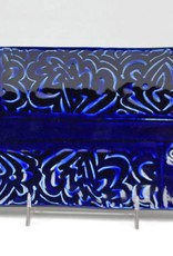 Lynn Wood Large Blue Rectangular Tray