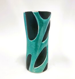 Amy Kline-Alley Black & Turquoise Tumbler