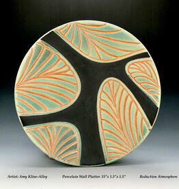 Amy Kline-Alley Platter Black Green Orange