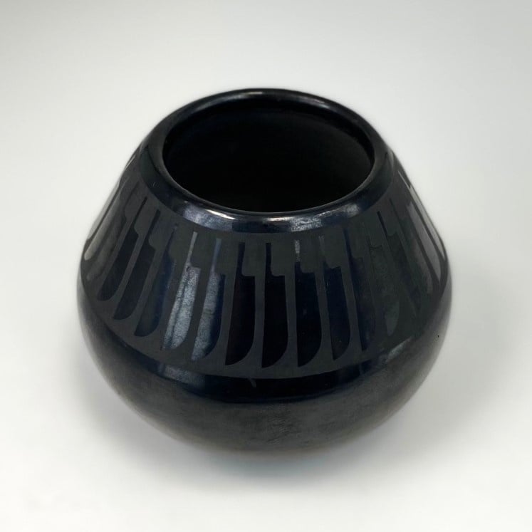 Marie & Popovi Black on Black Pot, c. 1965