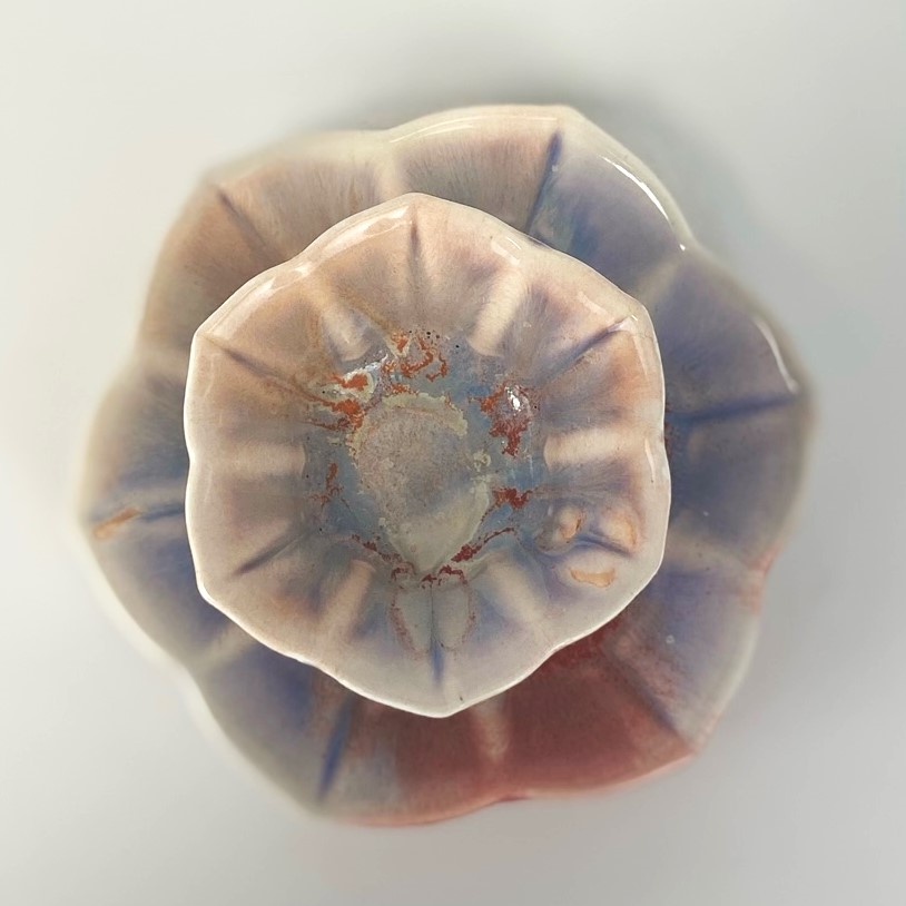 Mia Zhou Chinese Flower Petal, Teacup & Saucer