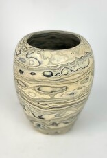 Mark Walsh Black Marbled Vase