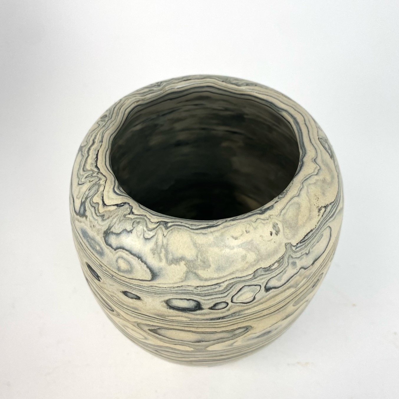 Mark Walsh Black Marbled Vase