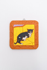 Sue Kasdon Cat on Couch Tile
