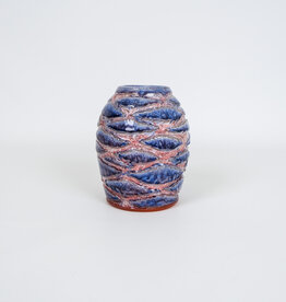 Miriam Krombach Purple, Red Carved Vase
