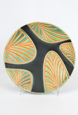 Amy Kline-Alley Platter Black Green Orange