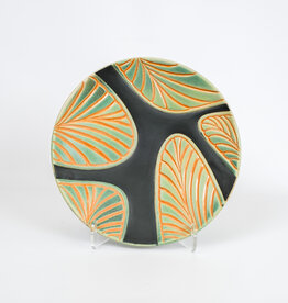 Amy Kline-Alley Platter Black Green Orange