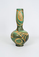 Amy Kline-Alley Tall vase Green & orange