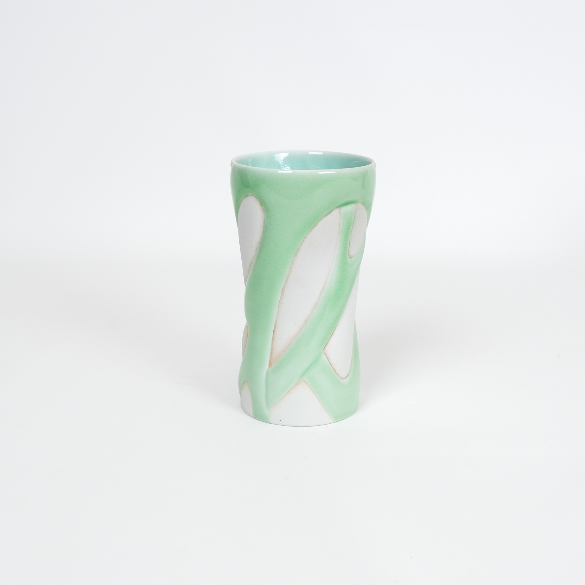 Amy Kline-Alley Polished Porcelain Celedon Tumbler