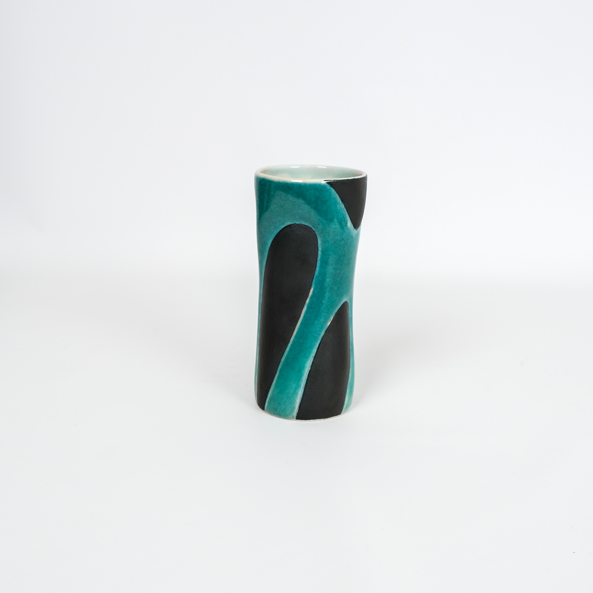 Amy Kline-Alley Black & Turquoise Tumbler