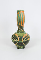 Amy Kline-Alley Tall vase Green & orange