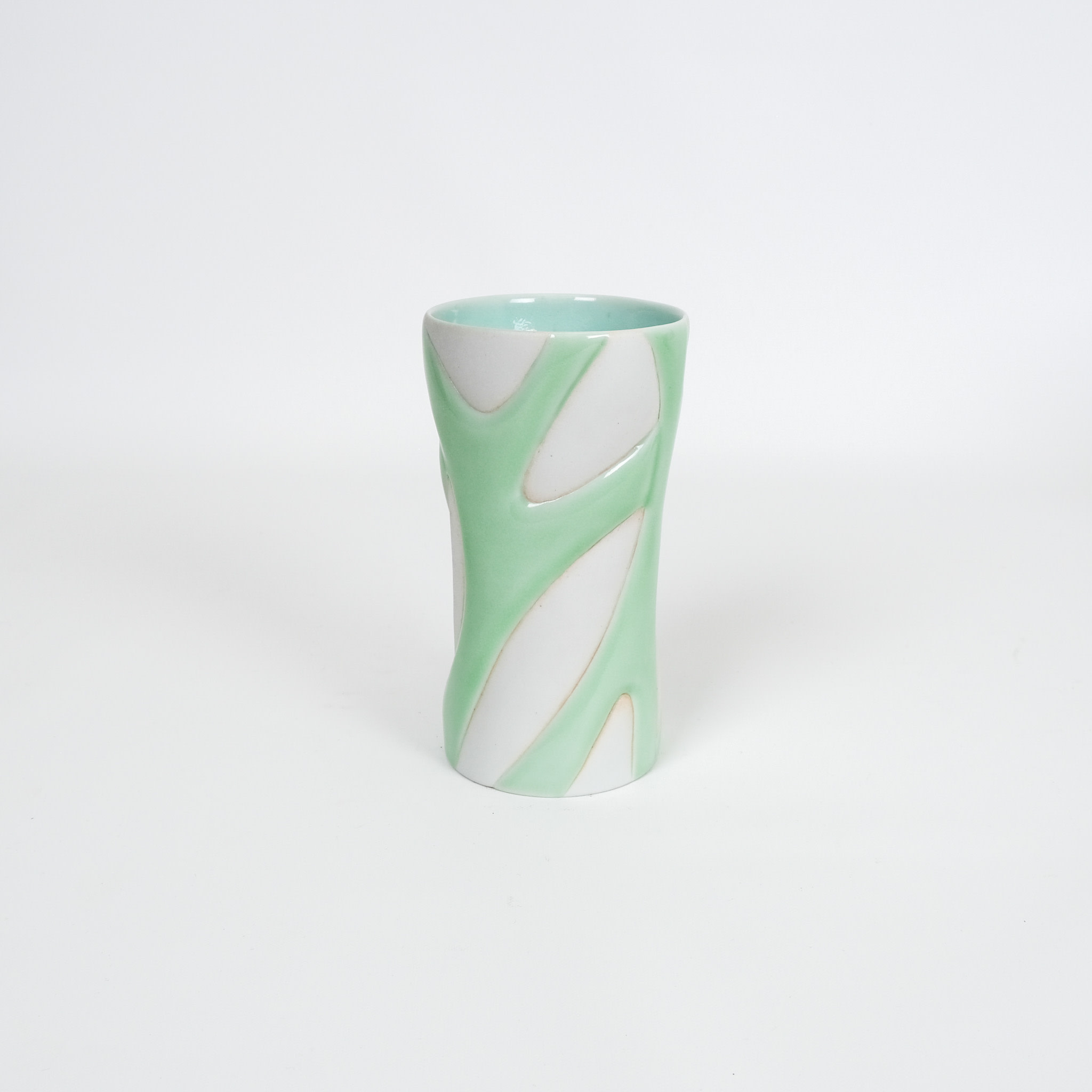 Amy Kline-Alley Polished Porcelain Celedon Tumbler