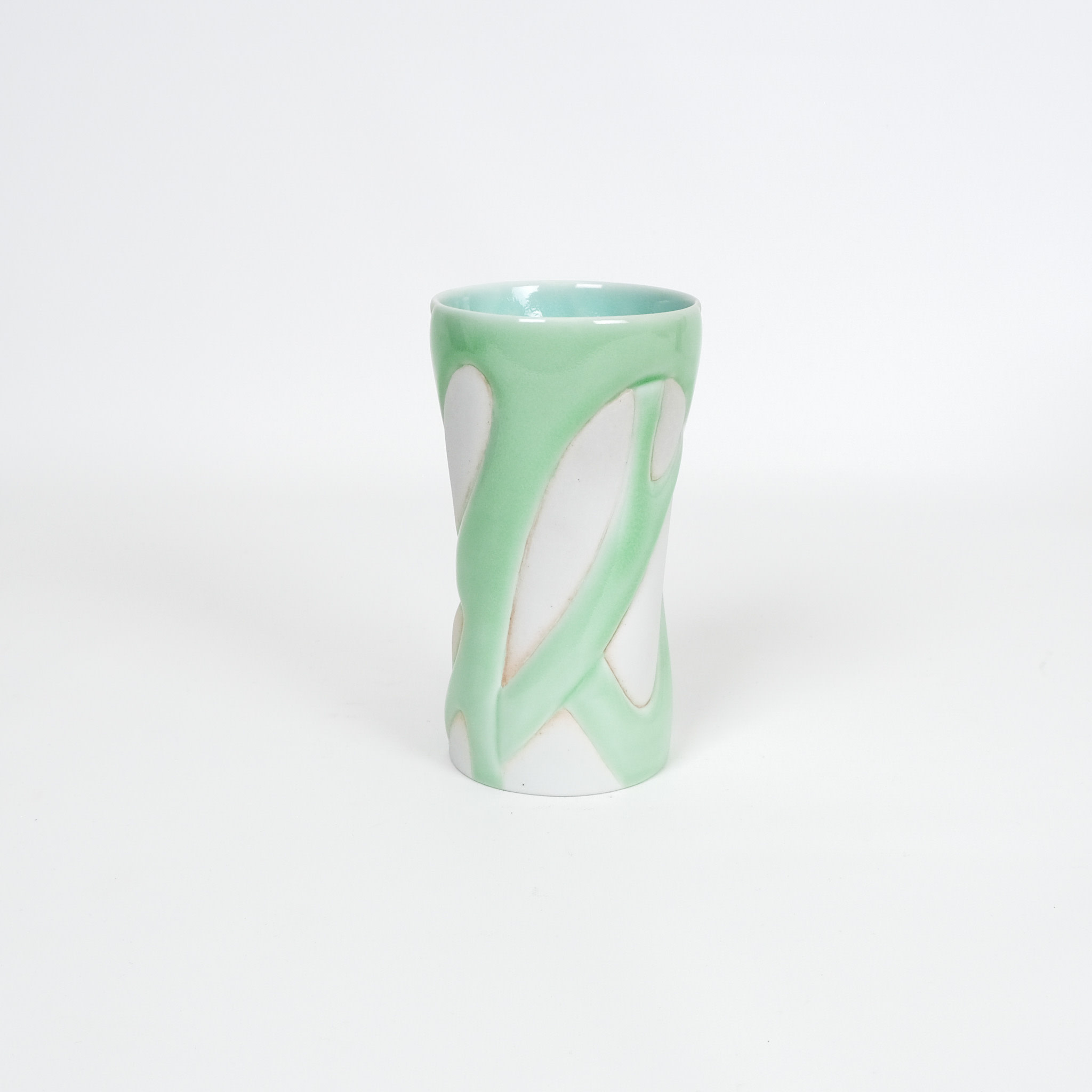 Amy Kline-Alley Polished Porcelain Celedon Tumbler