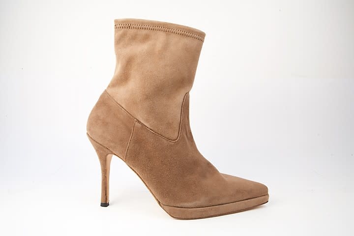 ZEUS PLATFORM SUEDE CAMEL - VANESSA NOEL