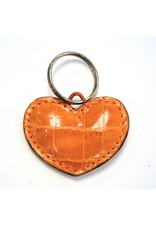 VANESSA NOEL ALLIGATOR HEART KEYCHAIN CAMEL