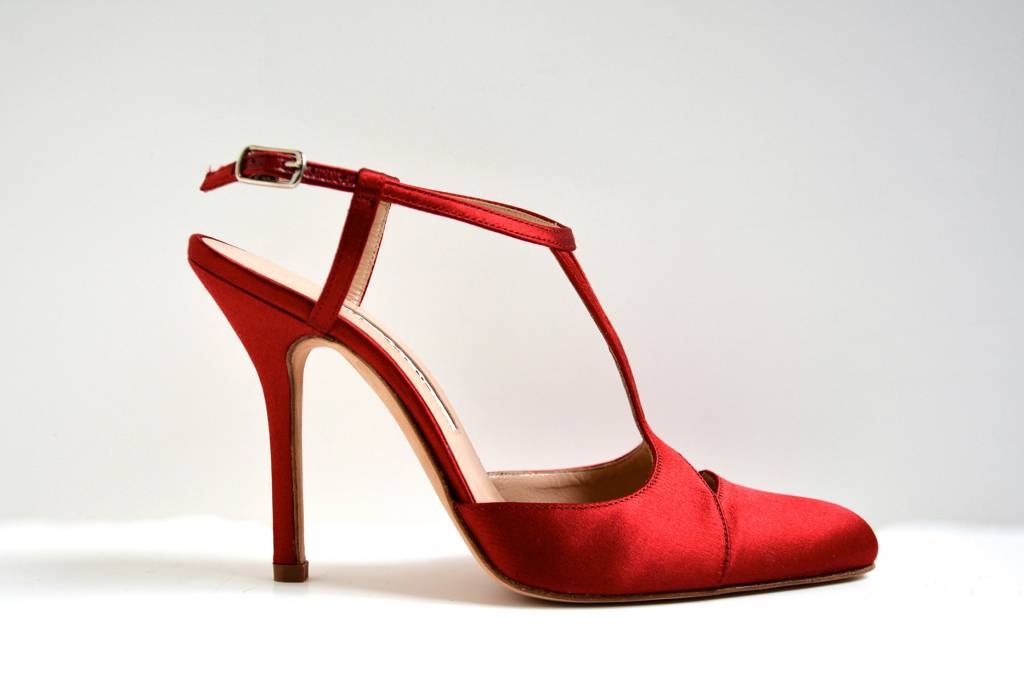 VANESSA NOEL APERITIF SATIN RED