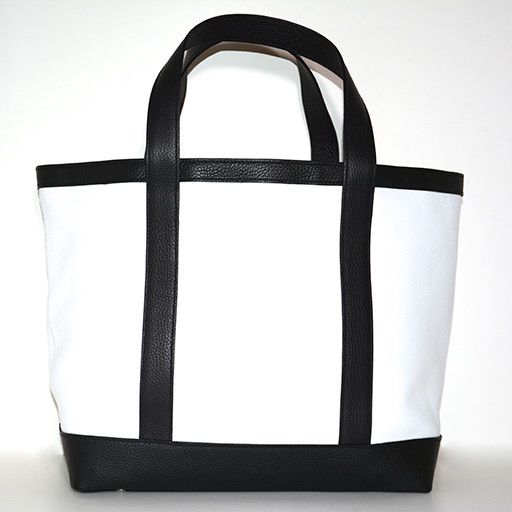 VANESSA NOEL MEDIUM TOTE LEATHER WHITE/BLACK