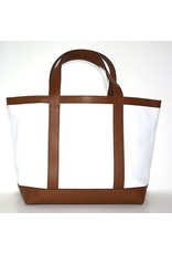 VANESSA NOEL MEDIUM TOTE LEATHER WHITE/CUOIO