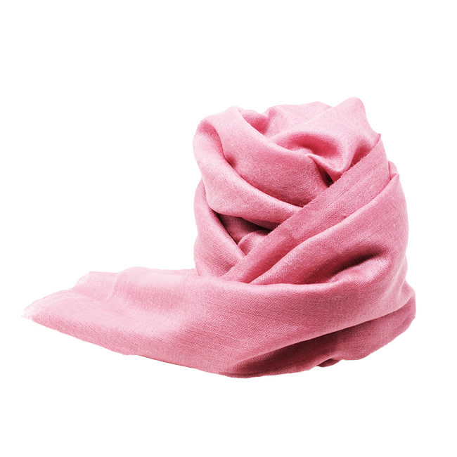 Unisex Cashmere Oversized Woven Scarf Pink - Gobi Cashmere