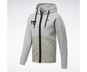reebok men's double knit short sleeve hoodie
