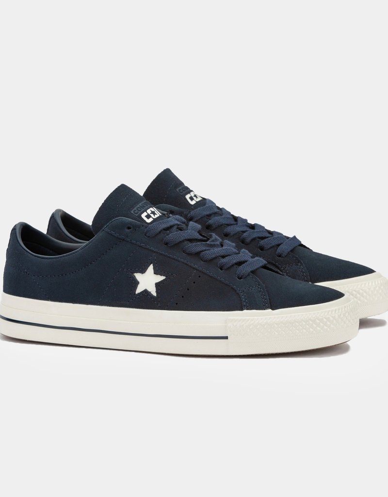 converse black one star low profile leather trainers