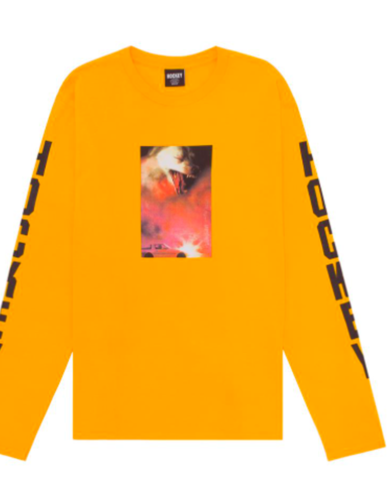 Long Sleeve Hockey T-shirt Fluorescent Orange