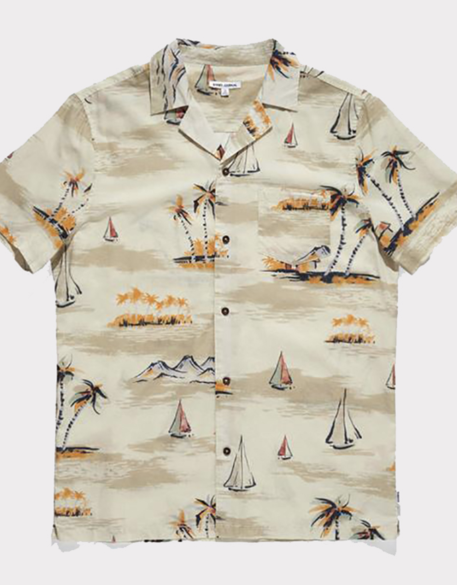 BANKS JOURNAL BANKS JOURNAL LATITUDE S/S BUTTON - BONE