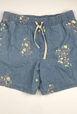 BANKS JOURNAL BANKS JOURNAL FLOWERLY CHAMBRAY ELASTIC WALKSHORT - GLACIER BLUE