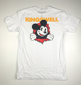 KINGSWELL KINGSWELL MOUSE RIPPER TEE - WHITE