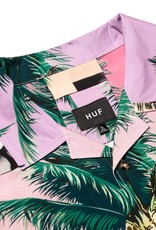 HUF MOLLY RESORT S/S BUTTON - CORAL PINK